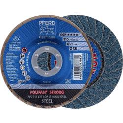 PFERD TOOLS 67788015 PFC 115 Z 36 SGP STRONG STEEL vějířovitý brusný kotouč Průměr 115 mm Ø otvoru 22.23 mm Zrnitost 36 ocel 10 ks
