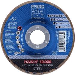 PFERD TOOLS 67788015 PFC 115 Z 36 SGP STRONG STEEL vějířový brusný kotouč Průměr 115 mm Ø otvoru 22.23 mm Zrnitost 36 ocel 10 ks