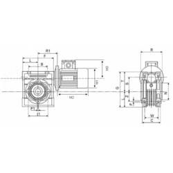 MSF-Vathauer Antriebstechnik střídavý elektromotor GM 0,25-MS-HY-Q45-i46-B14 21 100027 0128 0.25 kW 0.7 A 230 V/400 V B14 30 ot./min 46 Nm