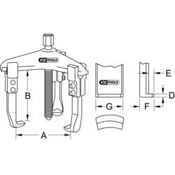 KS Tools 6301902 Hydraulický stahovák Upínací rozsah 50 - 200 mm Počet háčků 3