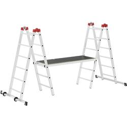 Hailo 9459-507 G60 hliník montážní lešení max.prac. výška: 4.3 m stříbrná, červená 31 kg