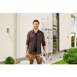 Hailo 9459-507 G60 hliník montážní lešení max.prac. výška: 4.3 m stříbrná, červená 31 kg