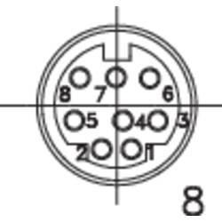 Lumberg MP-371/S8 DIN kruhový konektor zástrčka, rovná Pólů: 8 černá 1 ks