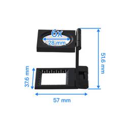 TOOLCRAFT TO-10182525 počítač vláken zvětšení: 6 x, Velikost objektivu: (Ø) 28 mm