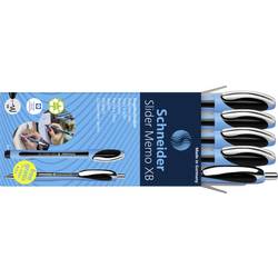 Schneider Schreibgeräte Etui 4x Memo + 1x Rave schwarz 150245 kuličkové pero Barva písma: černá 5 ks