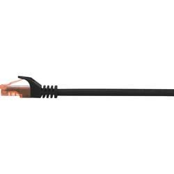 Renkforce RF-5043806 RJ45 síťové kabely, propojovací kabely CAT 6 U/UTP 3.00 m černá s ochranou, bez halogenů 1 ks