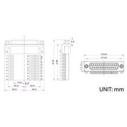 TRU COMPONENTS DSUB25F-27TB-3 1282791 D-SUB zásuvka 90 ° Pólů: 25 šroubovací 1 ks