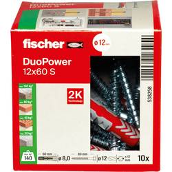 Fischer 538258 DUOPOWER 12x60 S LD 2komponentní hmoždinka 60 mm 12 mm 10 ks