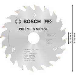Bosch Accessories Kreissägeblatt Ø 85x15x1,5mm 30 HLTCG HM Standard for MultiMaterial 2608837752 pilový kotouč 85 x 15 mm Počet zubů (na palec): 30 1 ks