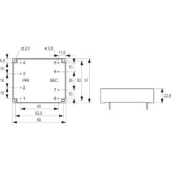 BLOCK FL 10/6 transformátor do DPS 2 x 115 V 2 x 6 V/AC 10 VA 833 mA