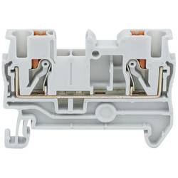 TRU COMPONENTS TC-JPT6 Grey průchodková svorka 8.2 mm rychlé připojení Pólů: 2 0.5 mm² 6 mm² šedá 1 ks