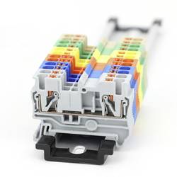 TRU COMPONENTS TC-JPT6 Grey průchodková svorka 8.2 mm rychlé připojení Pólů: 2 0.5 mm² 6 mm² šedá 1 ks
