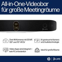 HP Poly Studio X72 All-In-One Video Bar konferenční reproduktor HDMI® vstup, HDMI® výstup, USB-C®, USB-A, Audio-Line-in , Audio-Line-out , Bluetooth, Wi-Fi 7