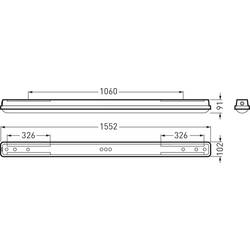 Trilux AragF15P-W64-840ETPC LED světlo do vlhkých prostor LED 41 W bílá šedá