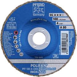 PFERD TOOLS 67658100 PFF 100 A-COOL 80 SG INOX+ALU/16,0 vějířovitý brusný kotouč Průměr 100 mm Ø otvoru 16 mm Zrnitost 80 hliník, neželezné kovy, nerezová ocel