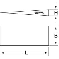 Příruba s přírubou 200x50 x 19 mm KS Tools 963.2219