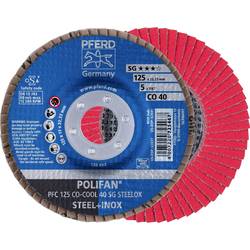 PFERD TOOLS 67760425 PFC 125 CO-COOL 40 SG STEELOX vějířovitý brusný kotouč Průměr 125 mm Ø otvoru 22.23 mm Zrnitost 40 Slitina hliníku, Slitina na bázi niklu,
