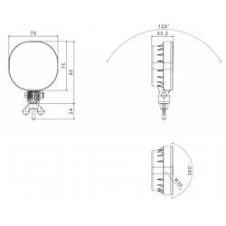 Fristom zadní světlomety otevřené konce couvací světlo vzadu 12 V/DC, 24 V/DC