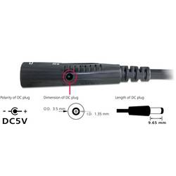 Delock USB kabel USB 3.0 USB-A zástrčka, USB-A zásuvka, DC zásuvka 3,5 mm 5.00 m vícebarevná 83089