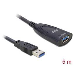 Delock USB kabel USB 3.0 USB-A zástrčka, USB-A zásuvka, DC zásuvka 3,5 mm 5.00 m vícebarevná 83089