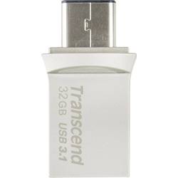 Transcend JetFlash® 890 USB paměť pro smartphony/tablety stříbrná 32 GB USB 3.2 (Gen 2) , USB-C®