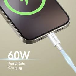LogiLink Kabel USB-C USB 2.0 USB-A zástrčka, USB-C ® zástrčka 0.5 m modrá stíněný CU0329