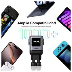 UGREEN Uno X688 USB nabíječka, GaN, 3x USB-C®, 1x USB A , 100 W, PPS, Dodávka energie, Rychlé nabíjení, šedá
