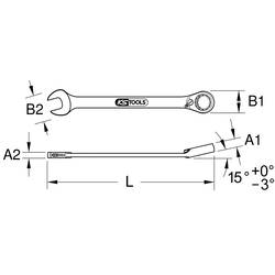 KS Tools 503.5908 503.5908 očkoplochý klíč Délka klíče (cm) (jen pro nadpis) 8 mm