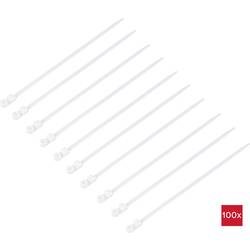 TRU COMPONENTS TC-12814204, stahovací pásky, 4.8 mm, 200 mm, přírodní, se šroubovacím soklem, chemická odolnost, 100 ks