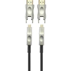 SpeaKa Professional HDMI kabelový adaptér Zástrčka HDMI-A, Zástrčka HDMI Micro-D, Zástrčka HDMI-A, Zástrčka HDMI Micro-D 20.00 m černá SP-9538580 4K UHD, PVC