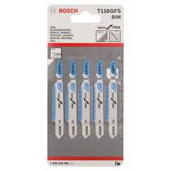 Bosch Accessories 2608636496 Pilový plátek do kmitací pily T 118 GFS - Basic for Inox 5 ks
