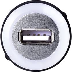 TRU COMPONENTS USB 2.0 zásuvka, typ A, vestavná černá 1x USB zásuvka, typ A na 1x USB zástrčka, typ A s osvětlením a 1,5m kabelem Množství: 1 ks