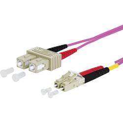Metz Connect 151S1EOJO20E optické vlákno optické vlákno kabel 2.00 m fialová [2x zástrčka SC - 2x zástrčka LC] 50/125 µ Multimode OM4