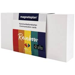magnetoplan Rainbow moderační karta barevně tříděná , červená, oranžová, žlutá obdélníkový 200 mm x 100 mm 250 ks
