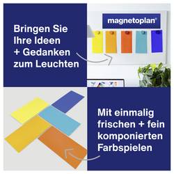 magnetoplan Rainbow moderační karta barevně tříděná , červená, oranžová, žlutá obdélníkový 200 mm x 100 mm 250 ks