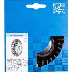 PFERD TOOLS Kuželový kartáč, ocel Ø 115 x 15 mm, M14, Ø 0,35, pro úhlovou brusku POS KBG 11515/M14 INOX 0,35 43315003 1 ks