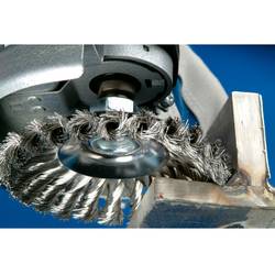PFERD TOOLS Kuželový kartáč, ocel Ø 115 x 15 mm, M14, Ø 0,35, pro úhlovou brusku POS KBG 11515/M14 INOX 0,35 43315003 1 ks