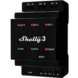 Shelly Shelly Pro 3 relé na DIN lištu Wi-Fi, Bluetooth