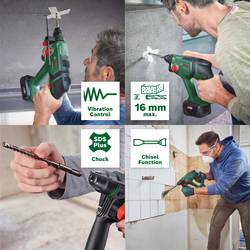 Bosch Home and Garden UniversalHammer 18V -aku vrtací kladivo 18 V 2.5 Ah Li-Ion vč. 2x aku, vč. nabíječky, kufřík