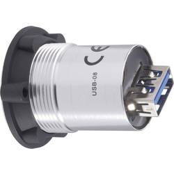 TRU COMPONENTS USB-08 USB vestavný konektor zásuvka, vestavná USB zásuvka typ A ⇔ USB zásuvka typ A Množství: 1 ks