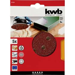 kwb 491804 brusný kotouč Průměr 115 mm Zrnitost=40 5 ks