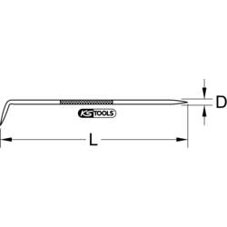 KS Tools 963.2511 rýsovací jehla hliník, bronz