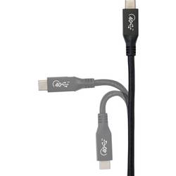 Renkforce USB kabel USB 4.0 USB-C® 0.80 m černá hliníková zástrčka RF-4870098
