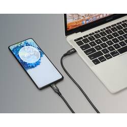 Renkforce USB kabel USB 4.0 USB-C® 0.80 m černá hliníková zástrčka RF-4870098