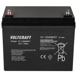 VOLTCRAFT VC-12668697 VC-16623035 olověný akumulátor 12 V 75 Ah olověný se skelným rounem (š x v x h) 258 x 206 x 166 mm bezúdržbové, nepatrné vybíjení
