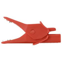 VOLTCRAFT MSK-135 krokosvorka zakřivená CAT IV 600 V, CAT III 1000 V 10 A červená