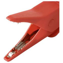 VOLTCRAFT MSK-135 krokosvorka zakřivená CAT IV 600 V, CAT III 1000 V 10 A červená