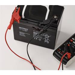 VOLTCRAFT MSK-135 krokosvorka zakřivená CAT IV 600 V, CAT III 1000 V 10 A červená