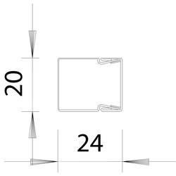 OBO Bettermann 6248462 kabelová lišta (d x š x v) 2000 x 20 x 20 mm 1 ks čistě bílá