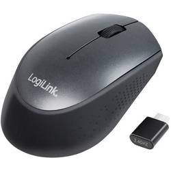 LogiLink ID0160 optická myš, přenos bezdrátový, 3 tlačítko, 1200 dpi, černá